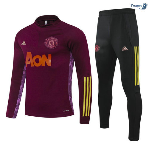 Peamu - Fato de Treino Manchester United Jujube Vermelho champions league 2020-2021