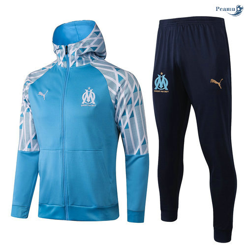 Peamu - Sweat de Fato de Treino Marsella Azul Clair 2021-2022