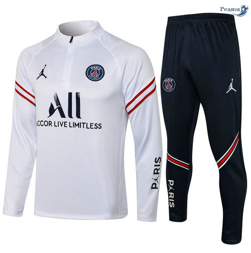 Peamu - Fato de Treino PSG Jordan Branco 2021-2022