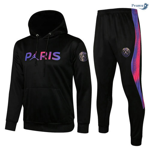 Peamu - Fato de Treino PSG Jordan a Capuche Preto 2021-2022