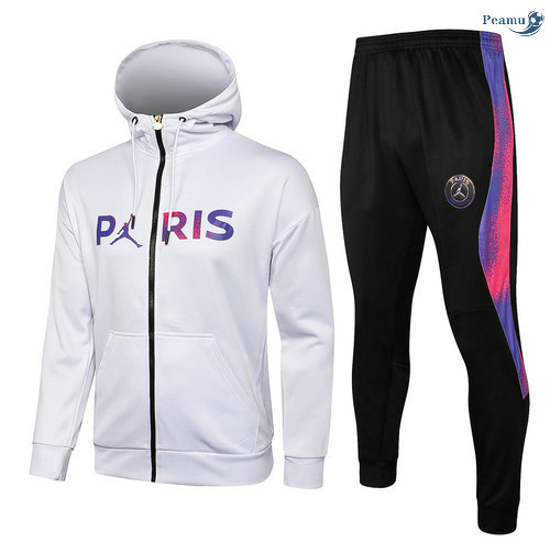 Peamu - Sweat de Fato de Treino PSG Jordan Branco 2021-2022