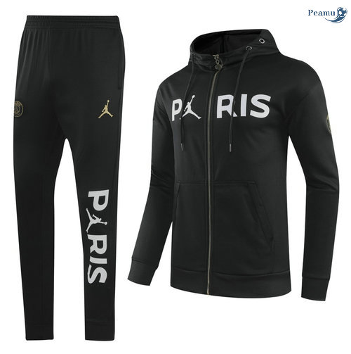 Peamu - Sweat de Fato de Treino Jordan PSG Preto 2020-2021