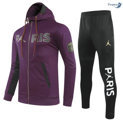 Peamu - Sweat de Fato de Treino Jordan PSG Jujube Vermelho 2020-2021