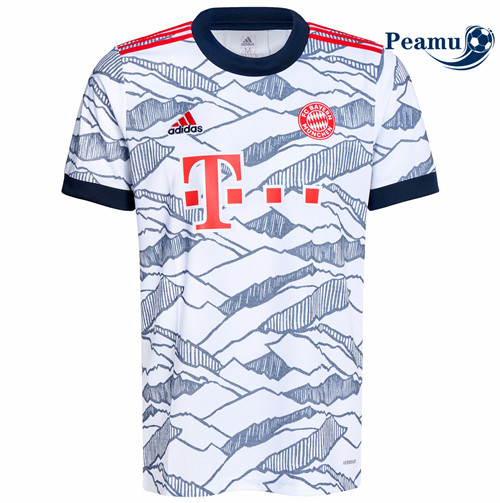 Camisola Futebol Bayern de Munique Terceiro Equipamento Branco 2021-2022