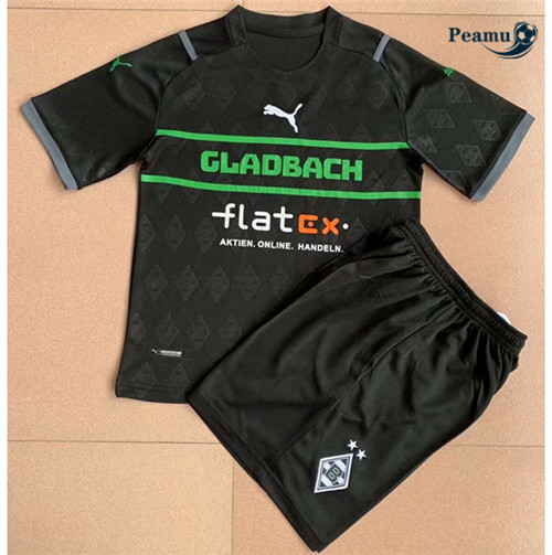 Camisola Futebol Borussia Monchengladbach Crianças Preto 2021-2022