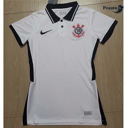 Camisola Futebol Corinthians Mulher Branco 2021-2022