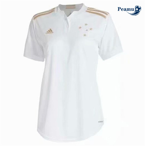 Camisola Futebol Cruzeiro Mulher Branco 2021-2022