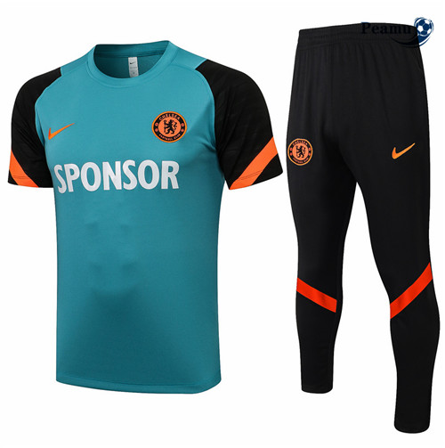 Kit Camisola Entrainement Chelsea + Pantalon Vert herbe 2021-2022
