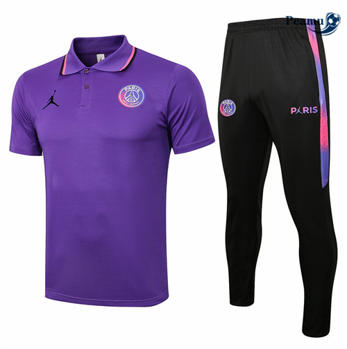 Kit Camisola Entrainement POLO Jordan PSG + Pantalon Violet 2021-2022