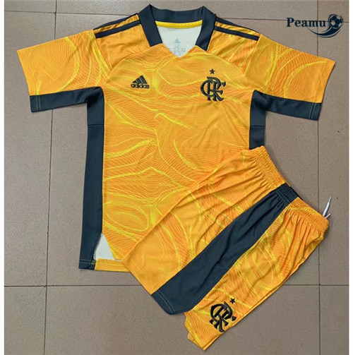 Camisola Futebol Flamengo Crianças Gardien De But Amarelo 2021-2022