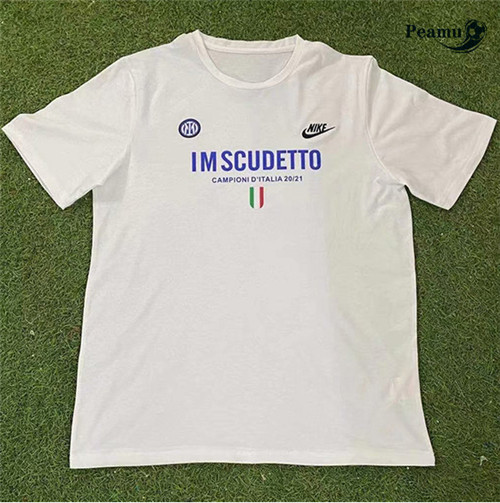 Camisola Futebol Inter Milan Champion Edition Branco 2021-2022