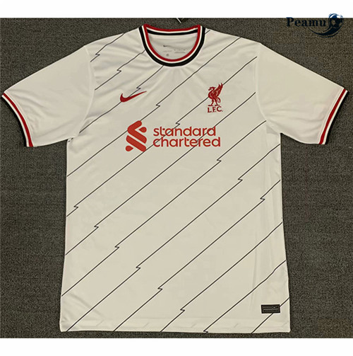 Camisola Futebol Liverpool Branco 2021-2022