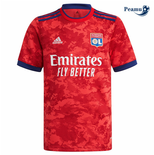 Camisola Futebol Lyon Alternativa Equipamento Vermelho 2021-2022