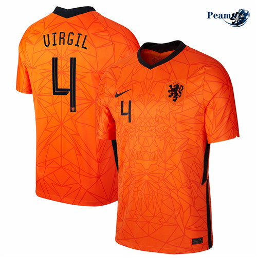 Camisola Futebol Holanda Principal Equipamento Virgil 4 2020-21