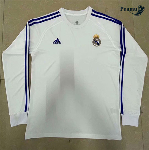 Camisola Futebol Real Madrid Manche Longue Branco 2021-2022