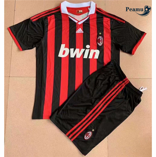 Camisola Futebol Retro AC Milan Crianças Principal Equipamento 2009-10