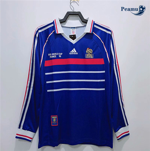 Camisola Futebol Retro França Principal Equipamento Manche Longue 1998