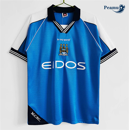 Camisola Futebol Retro Manchester City Principal Equipamento 1999-01