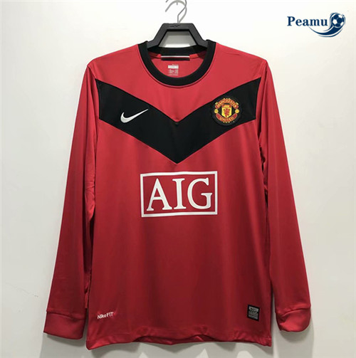 Camisola Futebol Retro Manchester United Principal Equipamento Manche Longue 2010