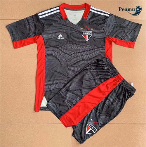Camisola Futebol Sao Paulo Crianças Gardien De But Preto 2021-2022
