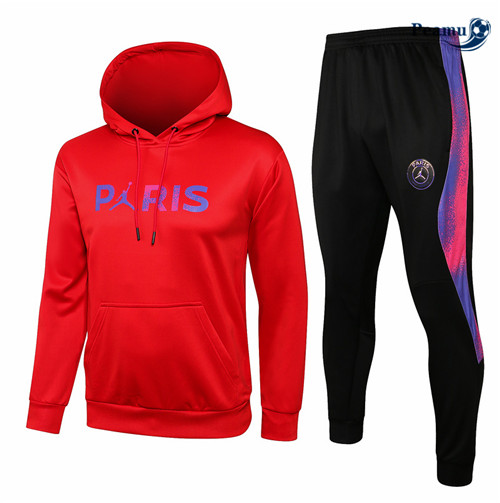 Fato de Treino PSG Jordan Paris com capuz Vermelho 2021-2022
