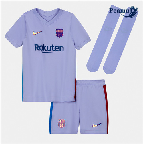 Camisola Futebol Barcelona Crianças Alternativa Equipamento 2021-2022