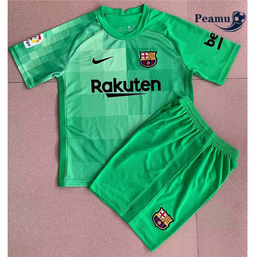 Kit Camisola Futebol Barcelona Crianças Gardien de but Vert 2021-2022