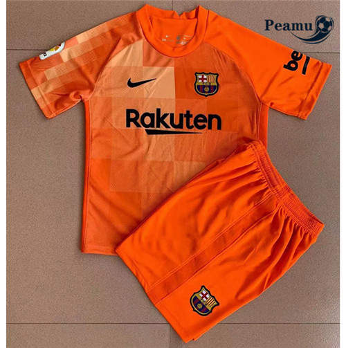 Camisola Futebol Barcelona Gardien de but Crianças orange 2021-2022