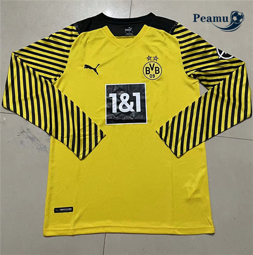 Camisola Futebol Borussia Dortmund Principal Equipamento Manche Longue 2021-2022