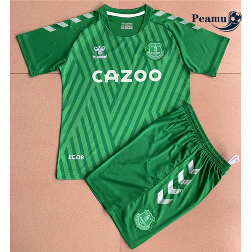 Camisola Futebol Everton Crianças Gardien de but Vert 2021-2022