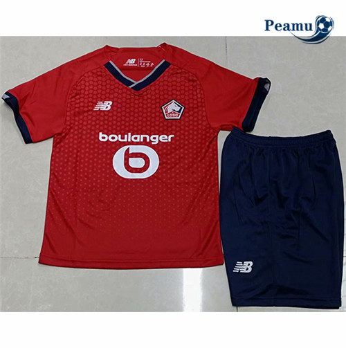 Camisola Futebol Lille OSC Crianças Principal Equipamento 2021-2022