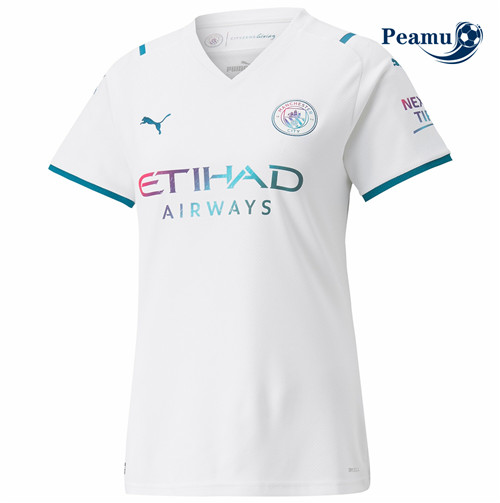 Camisola Futebol Manchester City Mulher Alternativa Equipamento 2021-2022