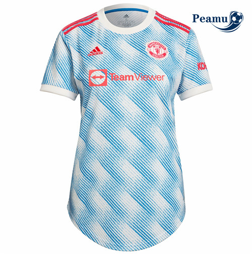 Camisola Futebol Manchester United Mulher Alternativa Equipamento 2021-2022