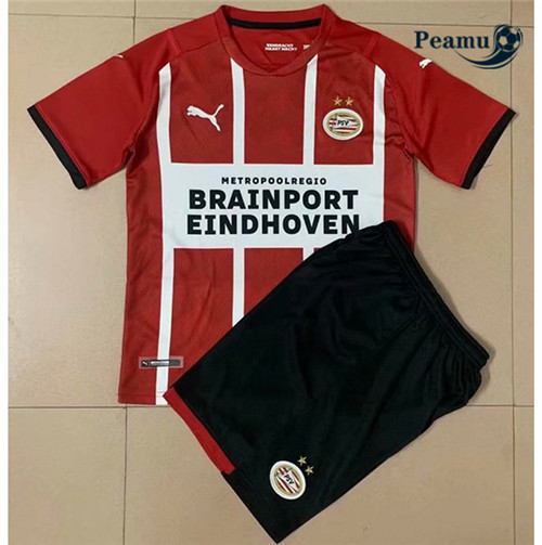 Camisola Futebol PSV Eindhoven Crianças Principal Equipamento 2021-2022