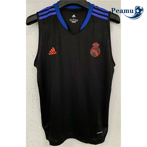 Camisola Futebol Real Madrid Vest Preto/Azul 2021-2022
