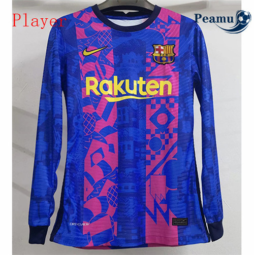 Peamu - Camisola Futebol Barcelona Player Version Terceiro Equipamento Manche Longue 2021-2022