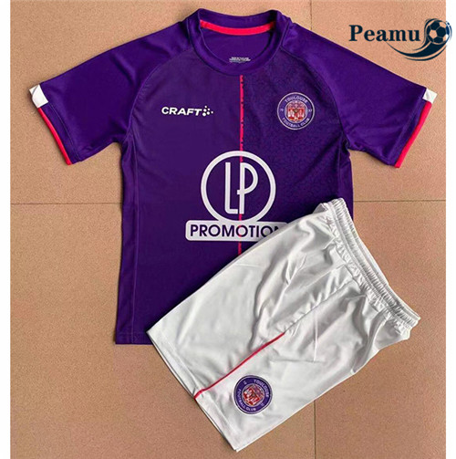 Peamu - Camisola Futebol Toulouse Crianças Principal Equipamento 2021-2022