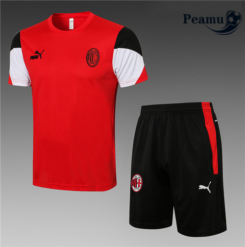 Kit Camisola Entrainement foot AC Milan + Pantalon Vermelho 2021-2022