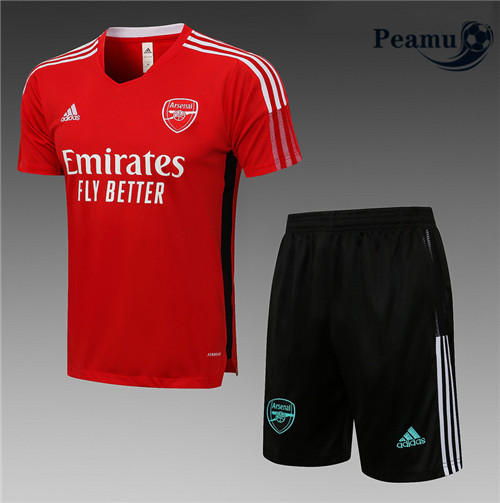 Kit Camisola Entrainement foot Arsenal + Pantalon Vermelho 2021-2022