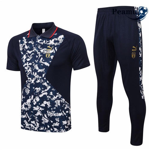 Kit Camisola Entrainement foot Polo Italia + Pantalon Azul Marinho 2021-2022