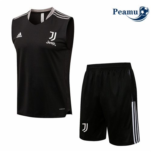 Kit Camisola Entrainement foot Juventus Debardeur + Pantalon Cinza escuro 2021-2022