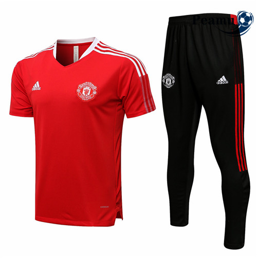 Kit Camisola Entrainement foot Manchester United + Pantalon Vermelho 2021-2022
