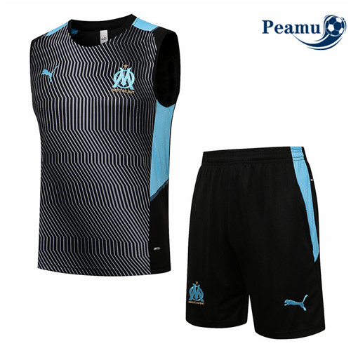 Kit Camisola Entrainement foot Marsella Debardeur + Pantalon Cinza 2021-2022