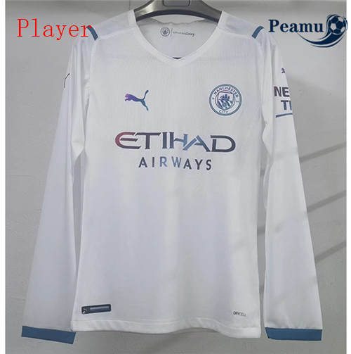 Peamu - Camisola Futebol Manchester City Player Alternativa Equipamento Manche Longue 2021-2022