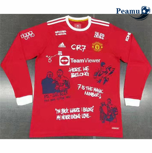 Peamu - Camisola Futebol Manchester United Principal Equipamento Special edition Manche Longue 2021-2022