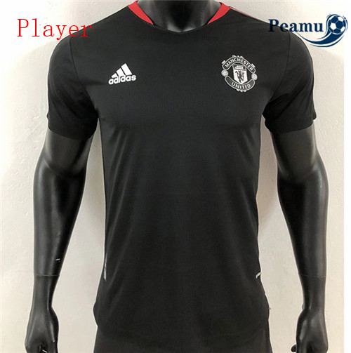 Peamu - Camisola Futebol Manchester United Player Version training Preto 2021-2022