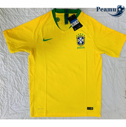 Peamu - Camisola Futebol Retro Brasil Principal Equipamento player version 2018