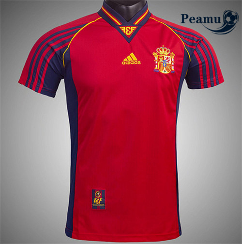 Peamu - Camisola Futebol Retro Espanha Principal Equipamento World Cup 1998