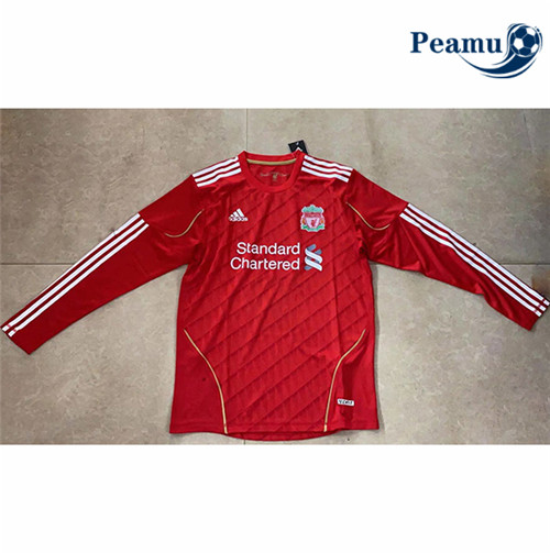 Peamu - Camisola Futebol Retro Liverpool Principal Equipamento Manche Longue 2010-11