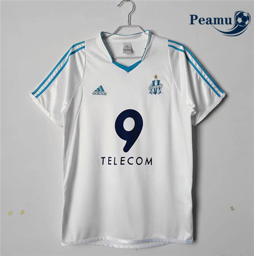 Peamu - Camisola Futebol Retro Marsella Principal Equipamento 2003-2004